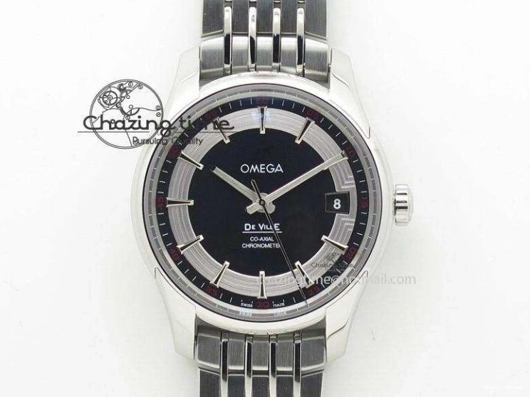 0501 Planet Ocean 43.5mm SS VSF 1:1 Best Edition Black Orange Bezel Black Dial on SS Bracelet A8900 Super Clone Breathable 8003